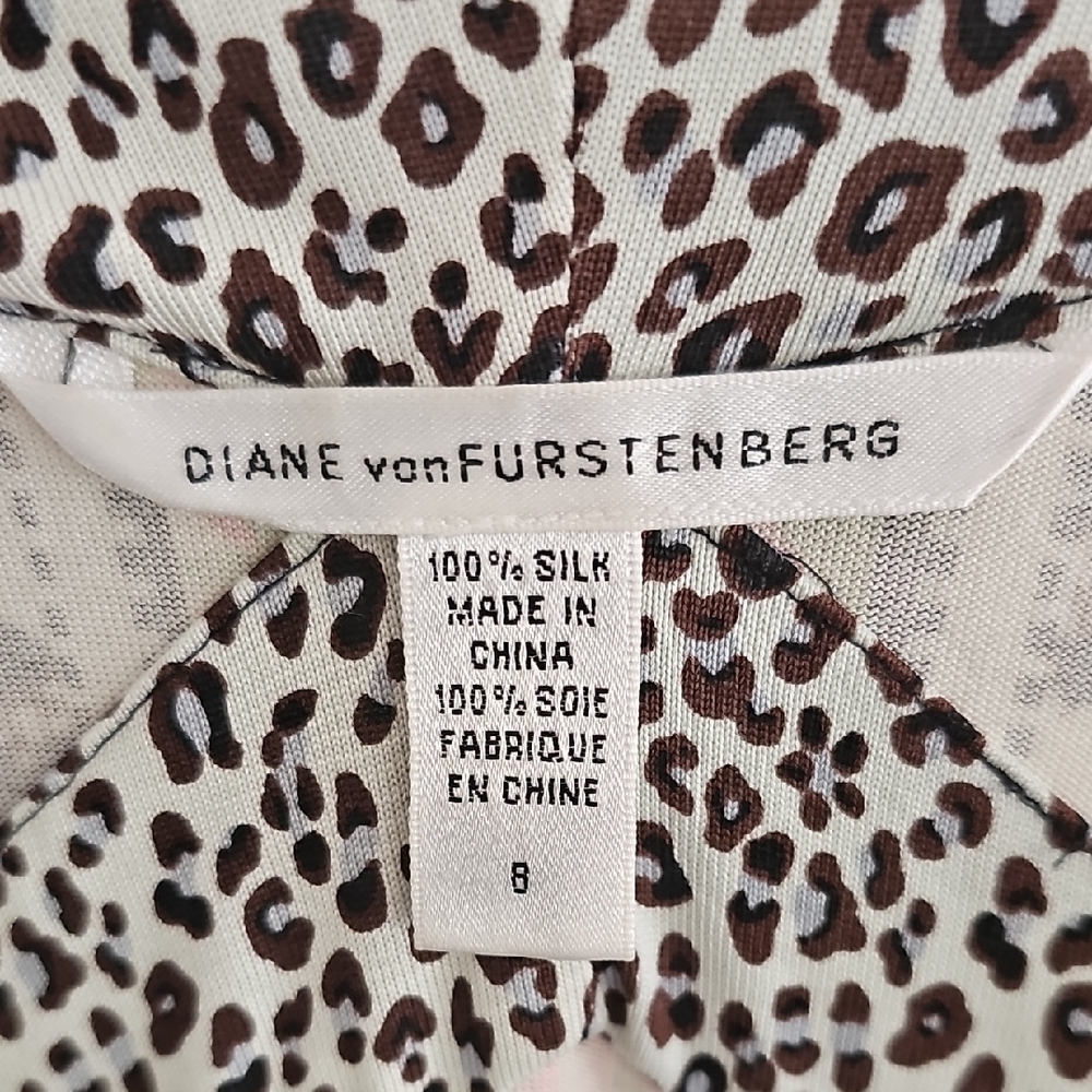 Diane Von Furstenberg Animal Print Silk Dress - Picture 2 of 4